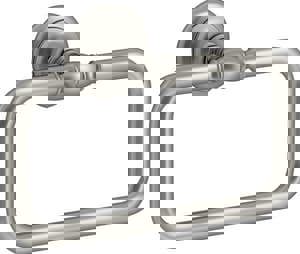 Rectangular Closed Towel Ring in Vibrant Brushed Nickel